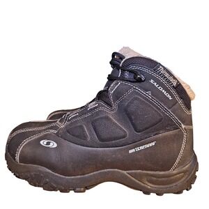 Salomon Waterproof Thinsulate Insulated Winter Snow Boots Black Size 7 Womens